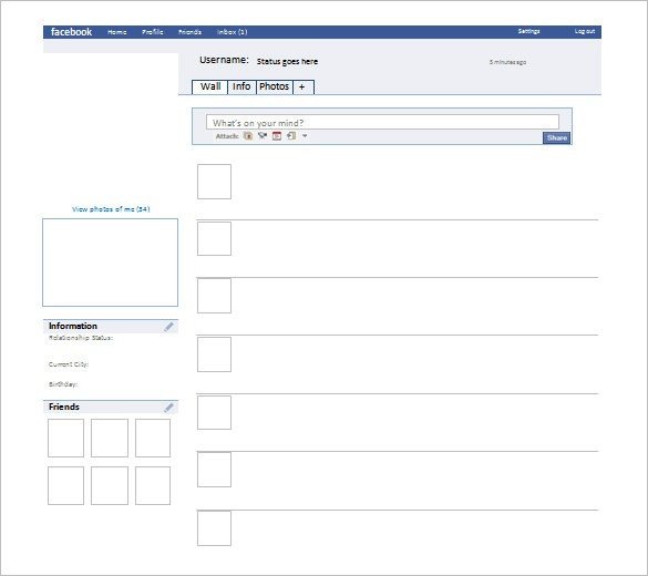 Fake Facebook Page Template Fake Template