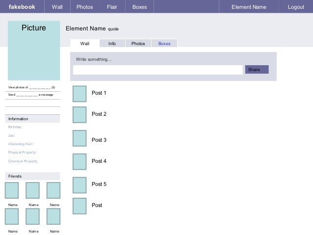 Fake Facebook Page Template Fakebook Template