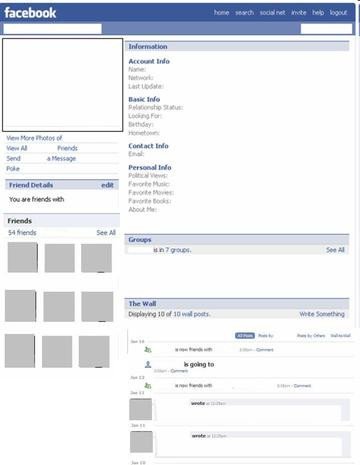 Fake Facebook Page Template Page Template