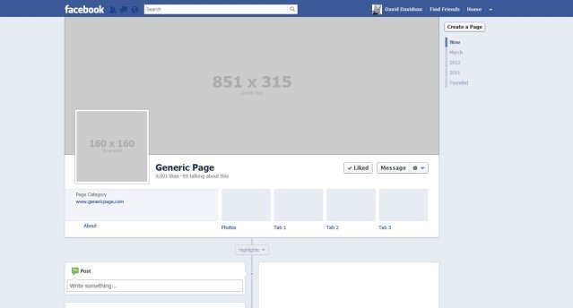Fake Facebook Page Template Page Template