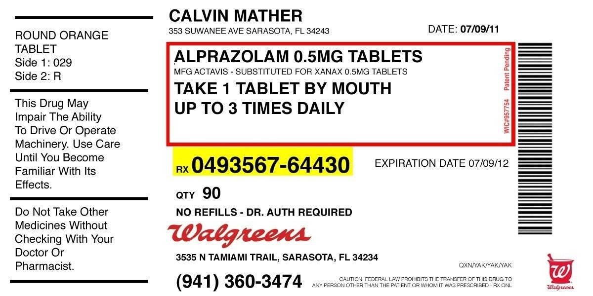 Fake Prescription Label Generator Pill Bottle Label Template Prescription Label Template