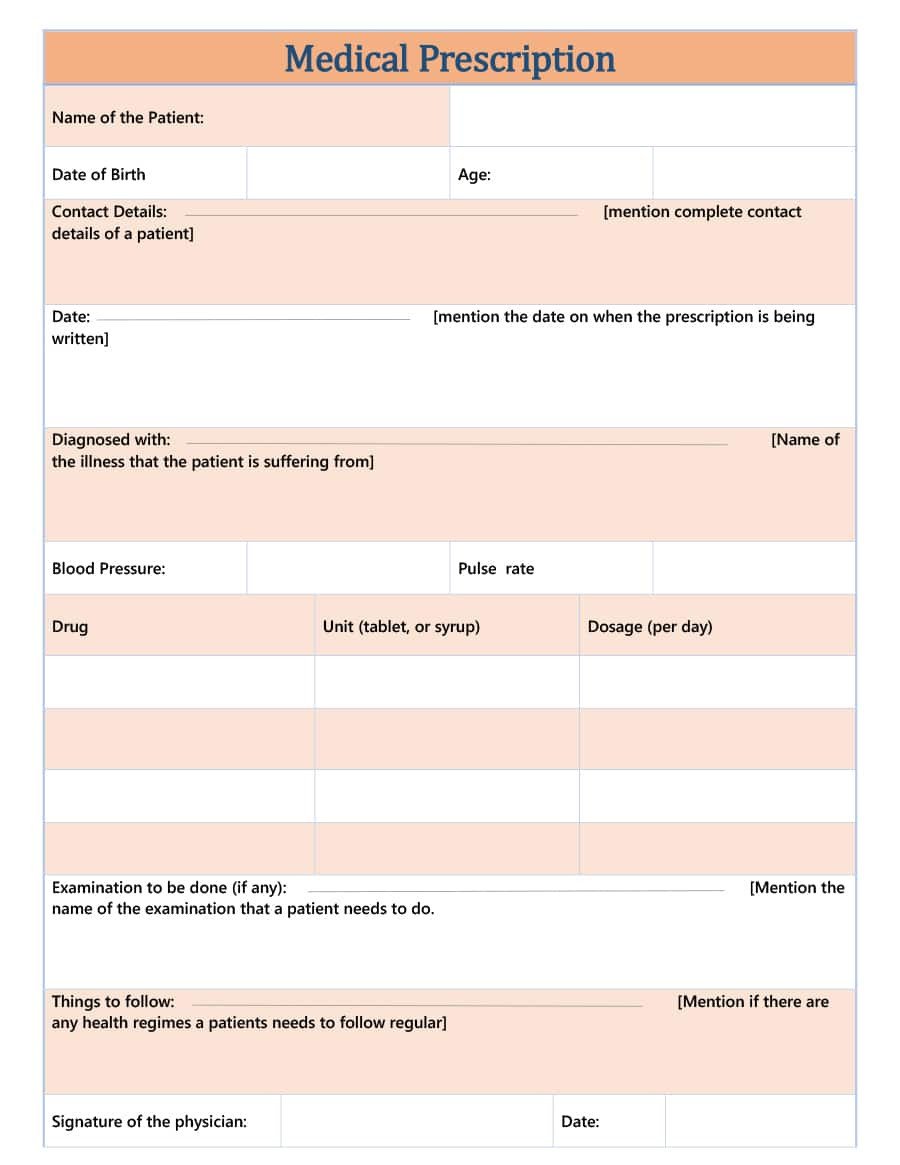 Fake Prescription Label Template 32 Real & Fake Prescription Templates Printable Templates