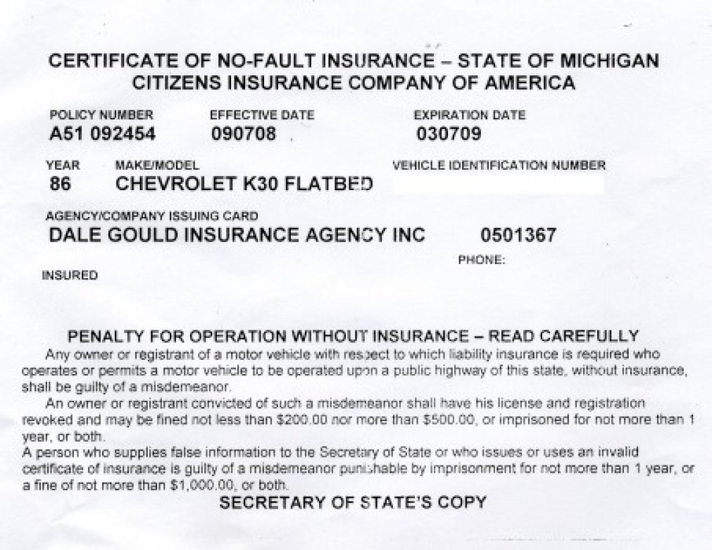 Fake Proof Of Insurance Templates Proof Auto Insurance Template Free
