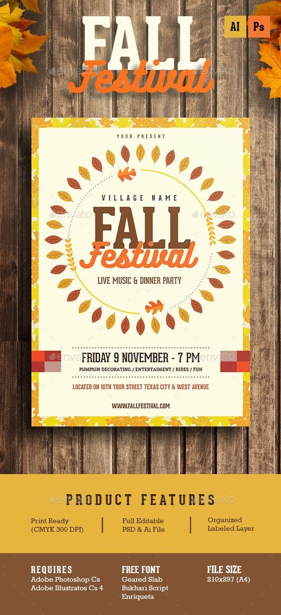 Fall Festival Flyer Template Fall Festival Flyer