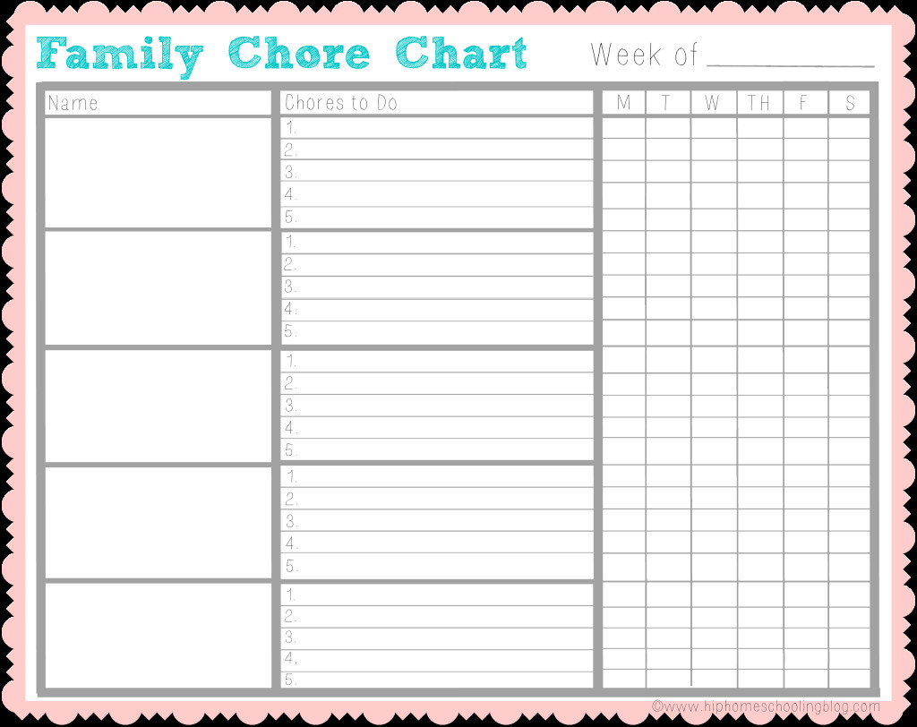Family Chore Chart Template Chores for Kids Kids Helping with My Free Chore Chart