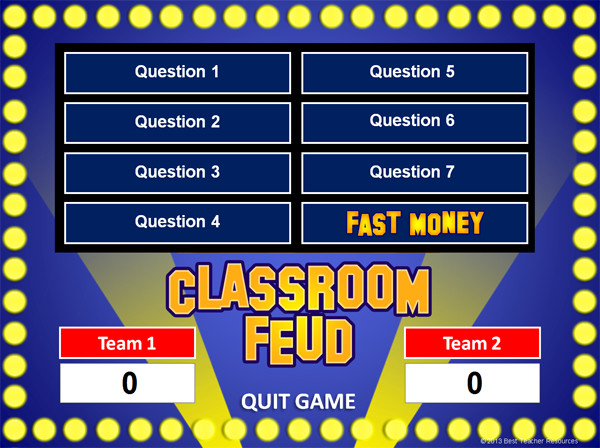 Family Feud Game Template 101 English Language Arts Websites for Teachers