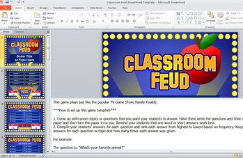 Family Feud Powerpoint Template Family Feud Powerpoint Template Classroom Game