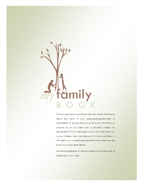 Family History Book Template Family History Book