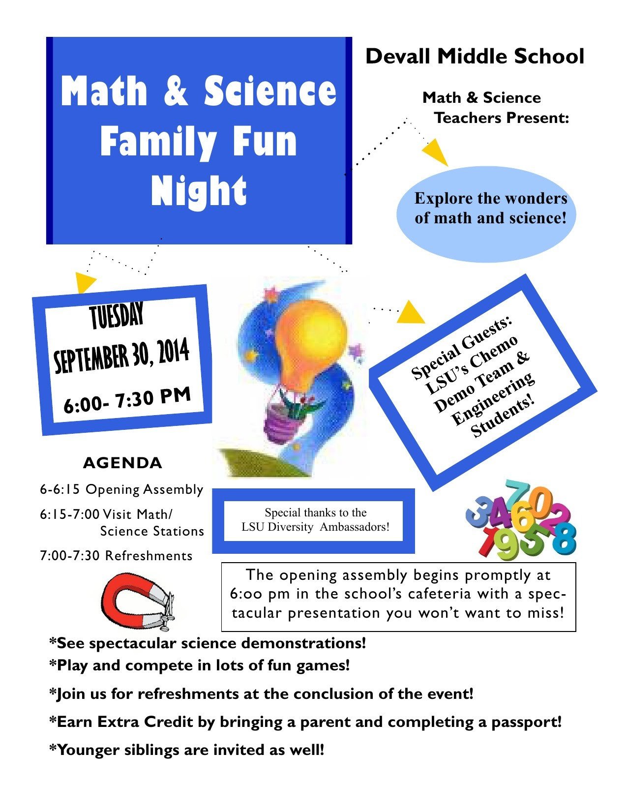 Family Math Night Flyers Math and Science Family Fun Night Devallmiddleschool