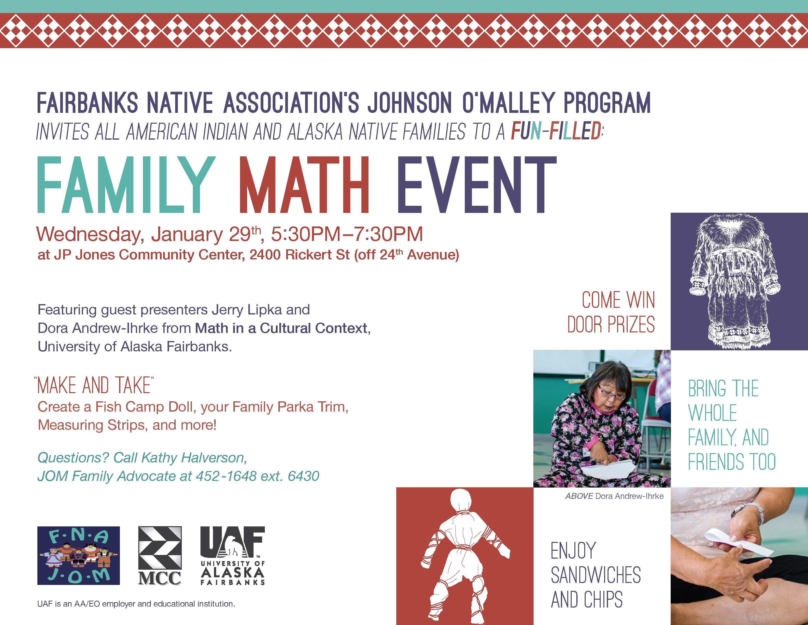 Family Math Night Flyers Native Culture