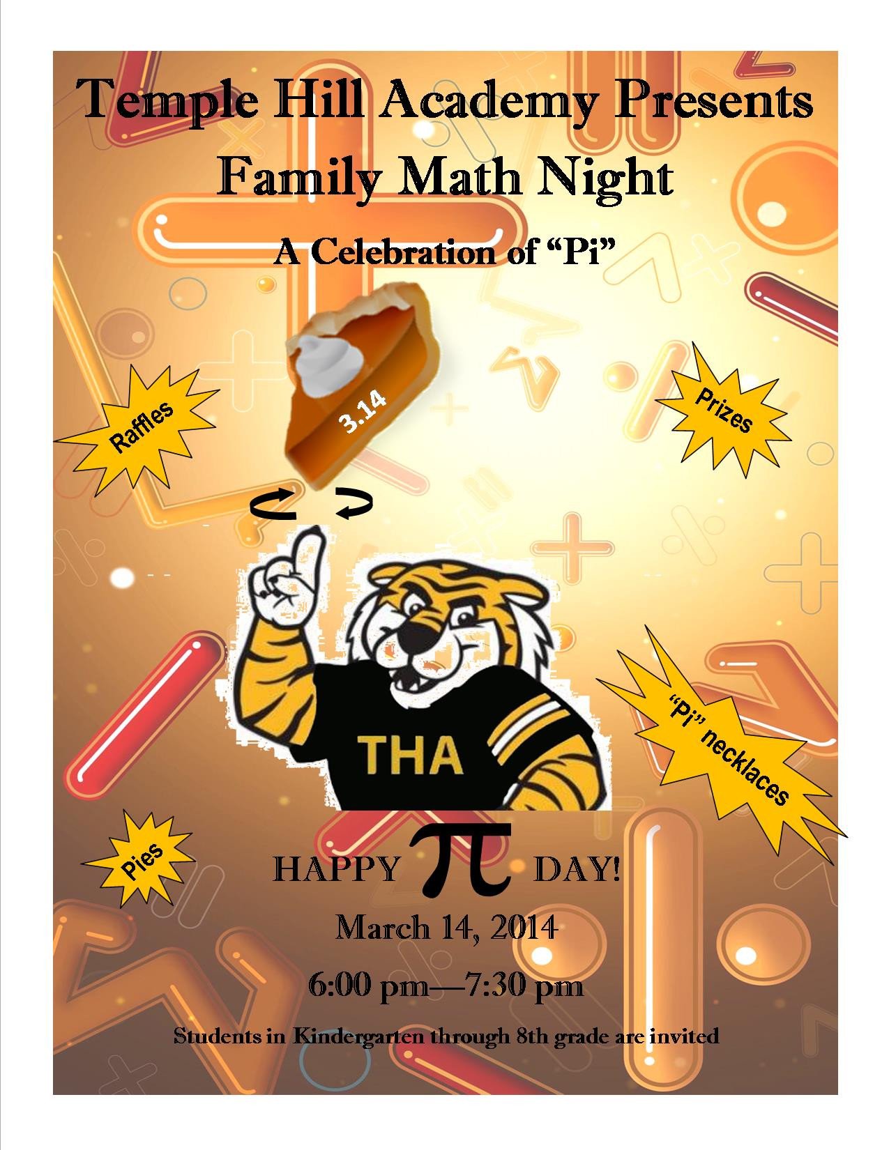 Family Math Night Flyers Pi