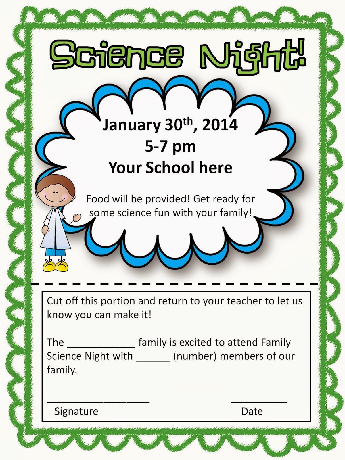 Family Math Night Flyers Ultimate Family Science Night Sssteaching