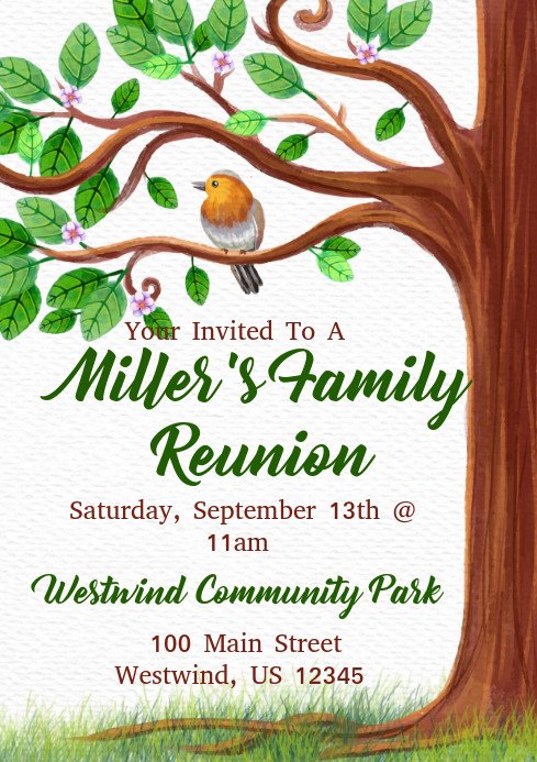 Family Reunion Flyer Templates Family Reunion Template