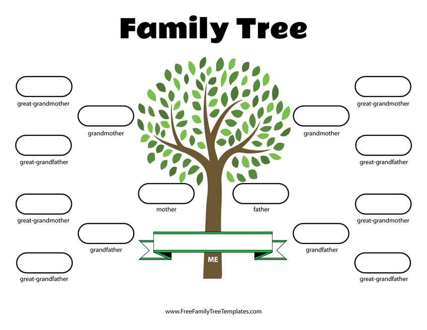 Family Tree with Pictures Template 4 Generation Family Tree Template – Free Family Tree Templates