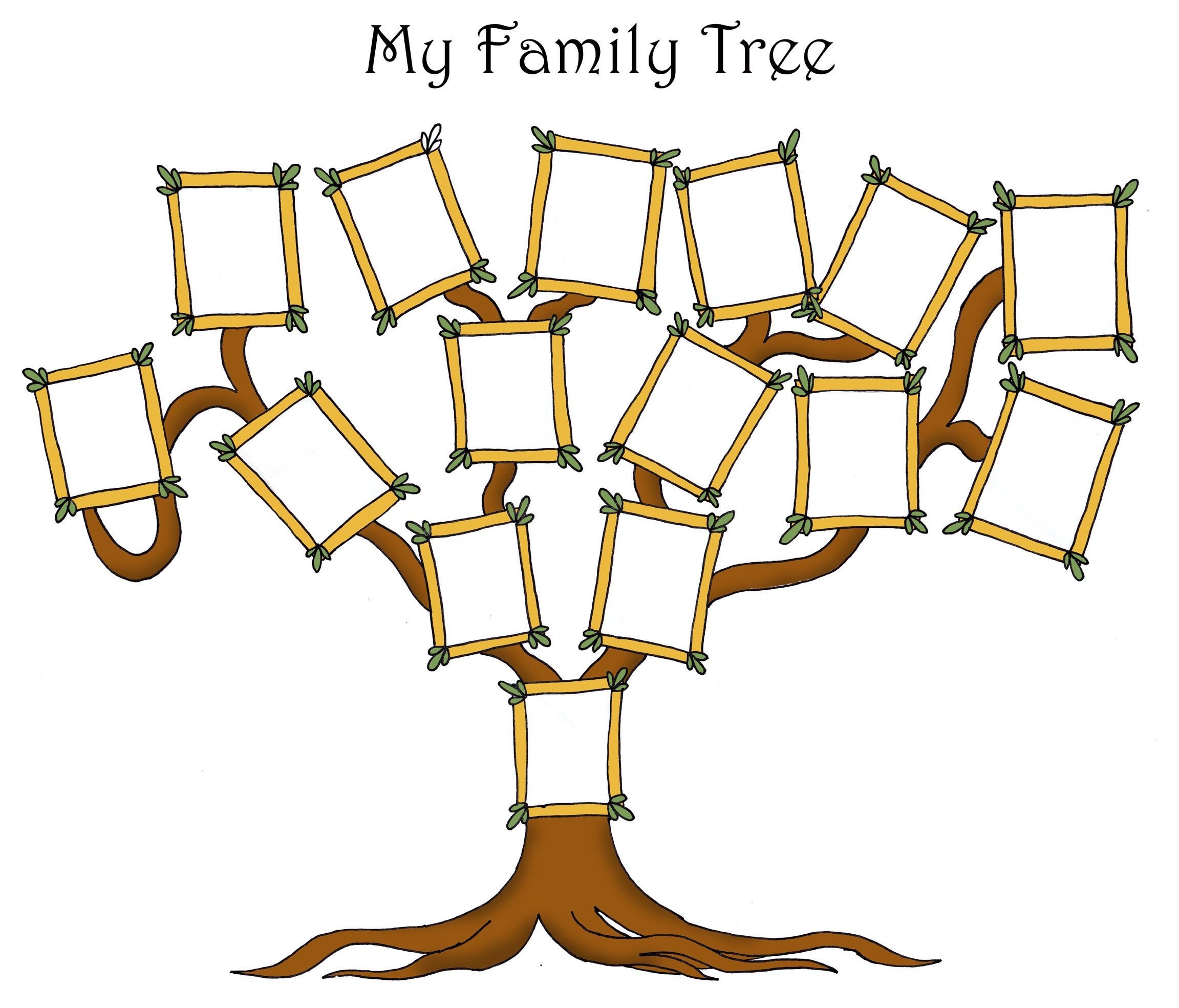 Family Tree with Pictures Template Free Editable Family Tree Template Daily Roabox