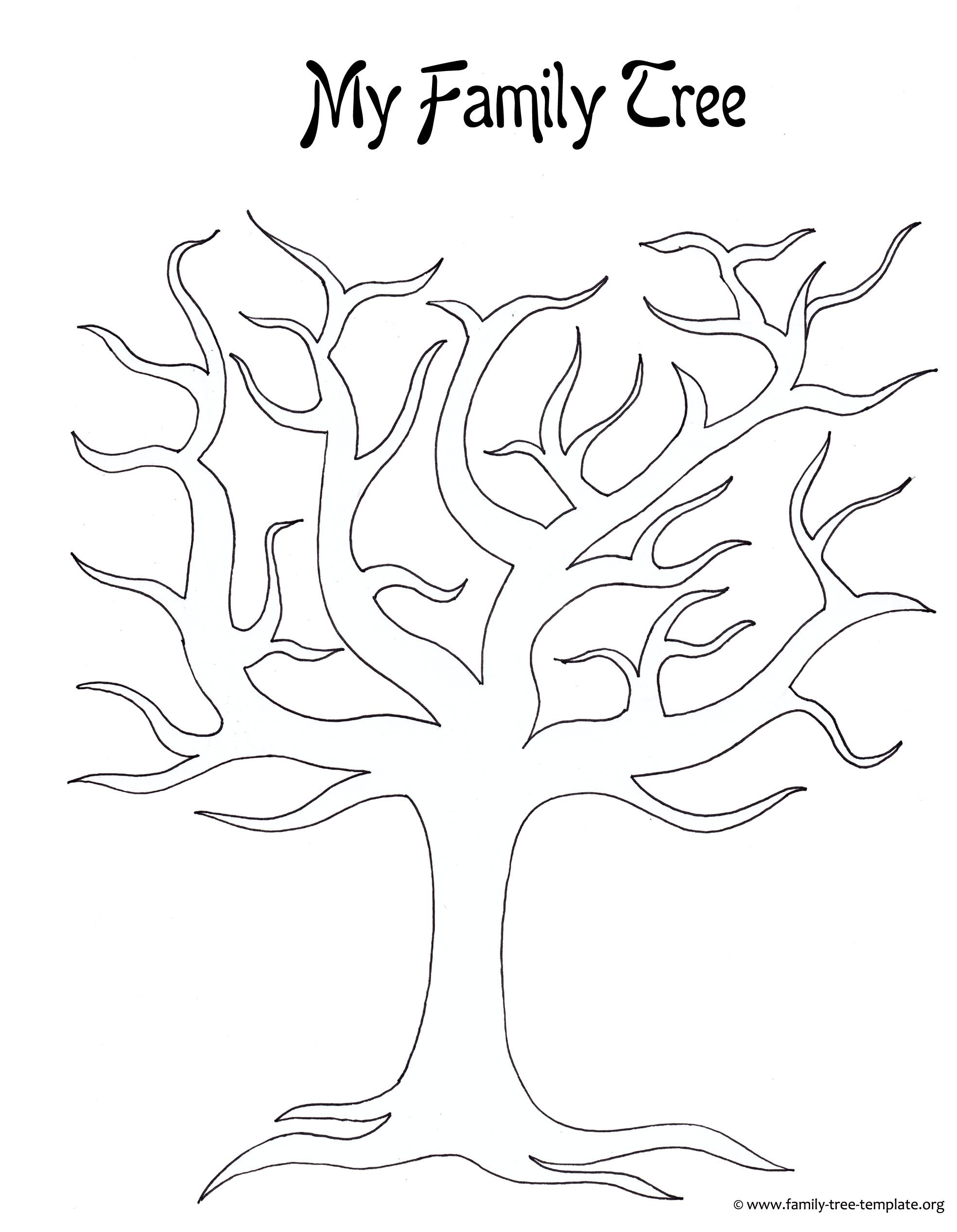 Family Tree with Pictures Template Kids Printable Family Tree Coloring Home