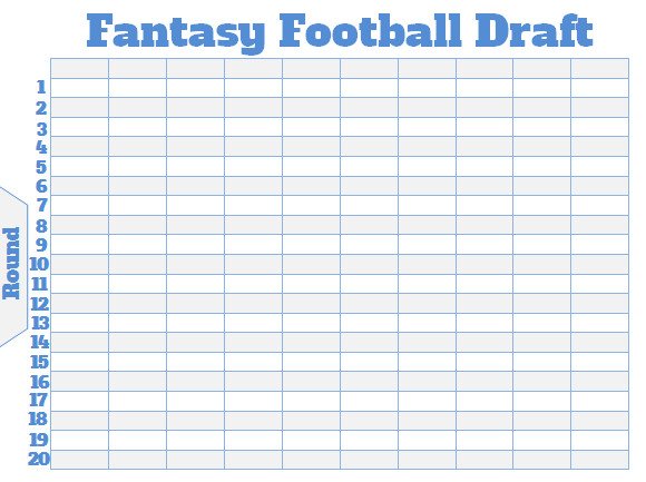 Fantasy Football Draft Spreadsheet Template Fantasy Football Draft Board Creator Free Printable