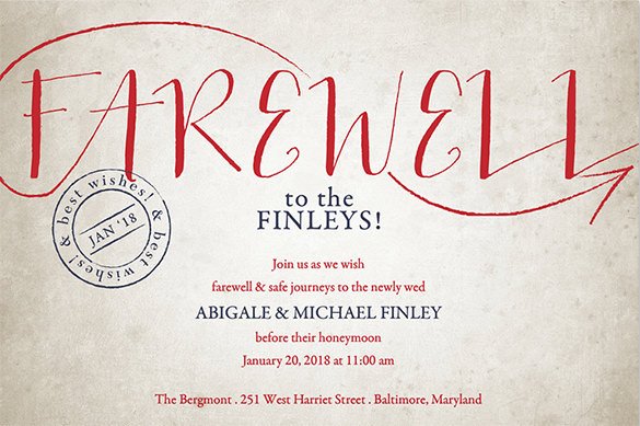 Farewell Invitation Template Free Farewell Party Invitation Template – 20 Free Psd format