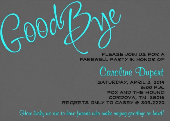 Farewell Invitation Template Free Farewell Party Invitation Template – 20 Free Psd format