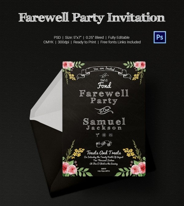 Farewell Party Invitation Template Free Farewell Party Invitation Template 25 Free Psd format