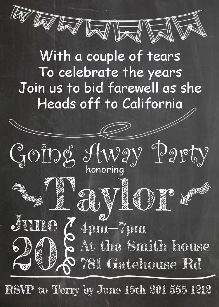 Farewell Party Invitation Template Free Going Away Party Invitations New Selections 2017