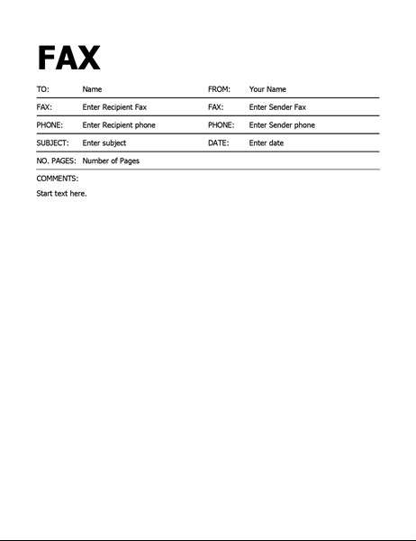 Fax Cover Letter Template Bold Fax Cover