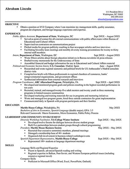 Federal Government Resume Template Federal Resume Example