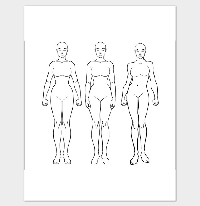 Female Body Outline Template Female Body Outline Template 9 Printable Worksheets