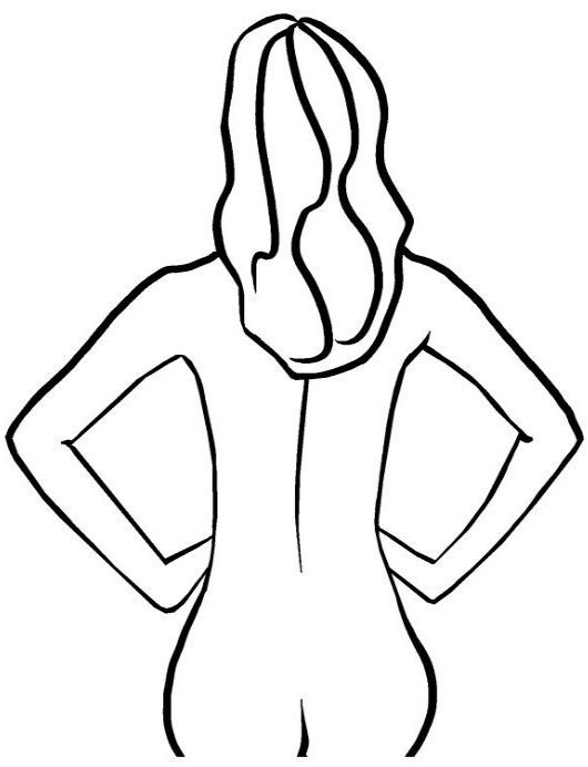 Female Body Outline Template Woman Body Outline