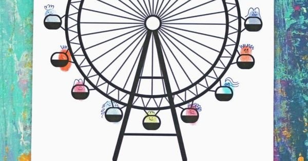Ferris Wheel Template Thumbprint Ferris Wheel Free Printable