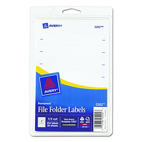 File Folder Label Template Avery File Folder Labels Laser and Inkjet Printers 1 3