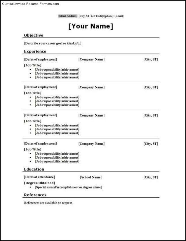 Fill In Resume Template Free Fill In Resume Templates Free Samples Examples