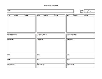 Film Storyboard Template Pdf Storyboards for In Films In Film