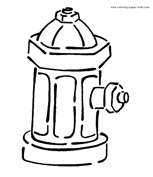 Fire Hydrant Printable Fireman Color Page Coloring Pages for Kids