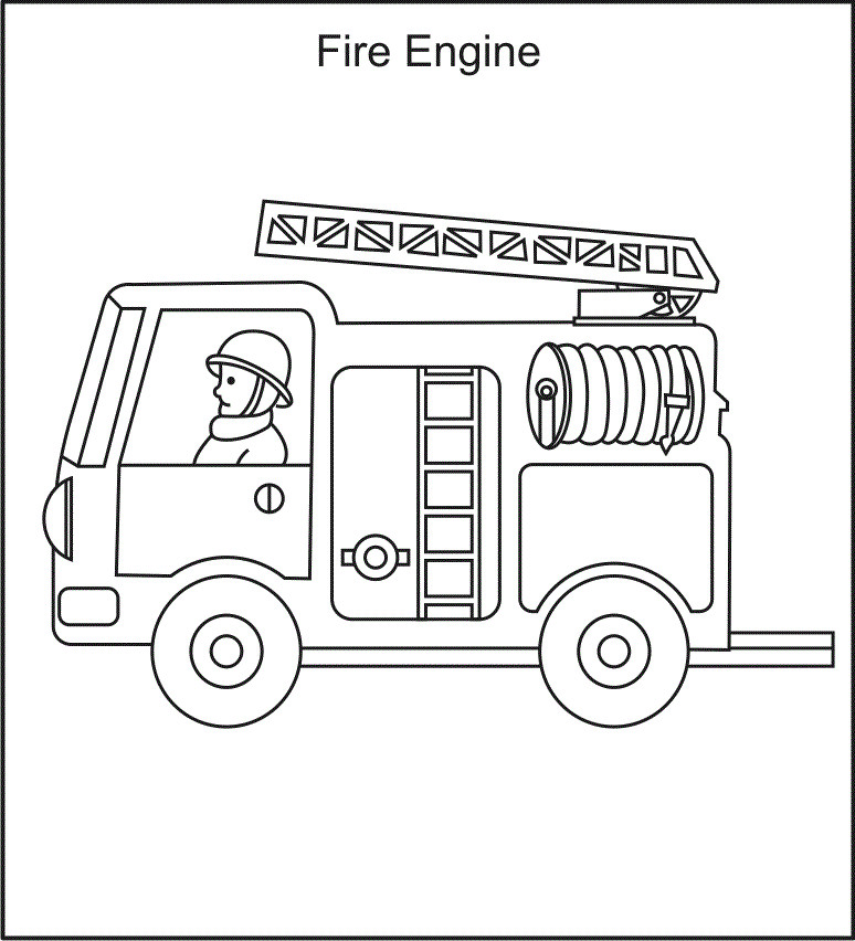 Fire Truck Template Printable Free Printable Fire Truck Coloring Pages for Kids