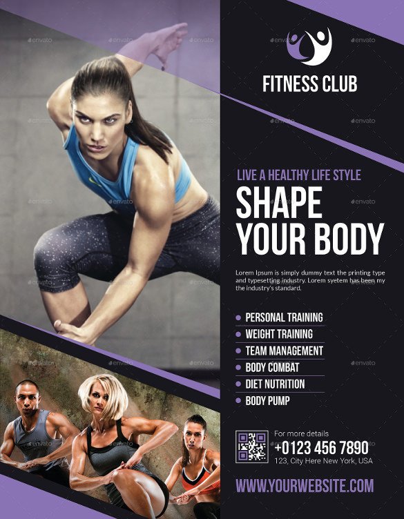 Fitness Flyer Template Free 17 Fitness Flyers Psd Vector Eps Word Ai formats