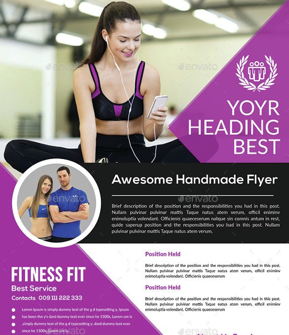 Fitness Flyer Template Free 36 Fitness Flyer Templates Word Psd Ai formats
