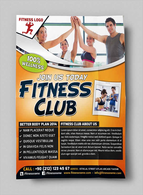 Fitness Flyer Template Free 63 Fitness Flyer Examples Psd Ai Eps Word formats