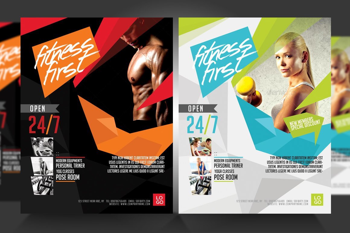 Fitness Flyer Template Free Fitness Flyer Gym Flyer V3 Flyer Templates Creative