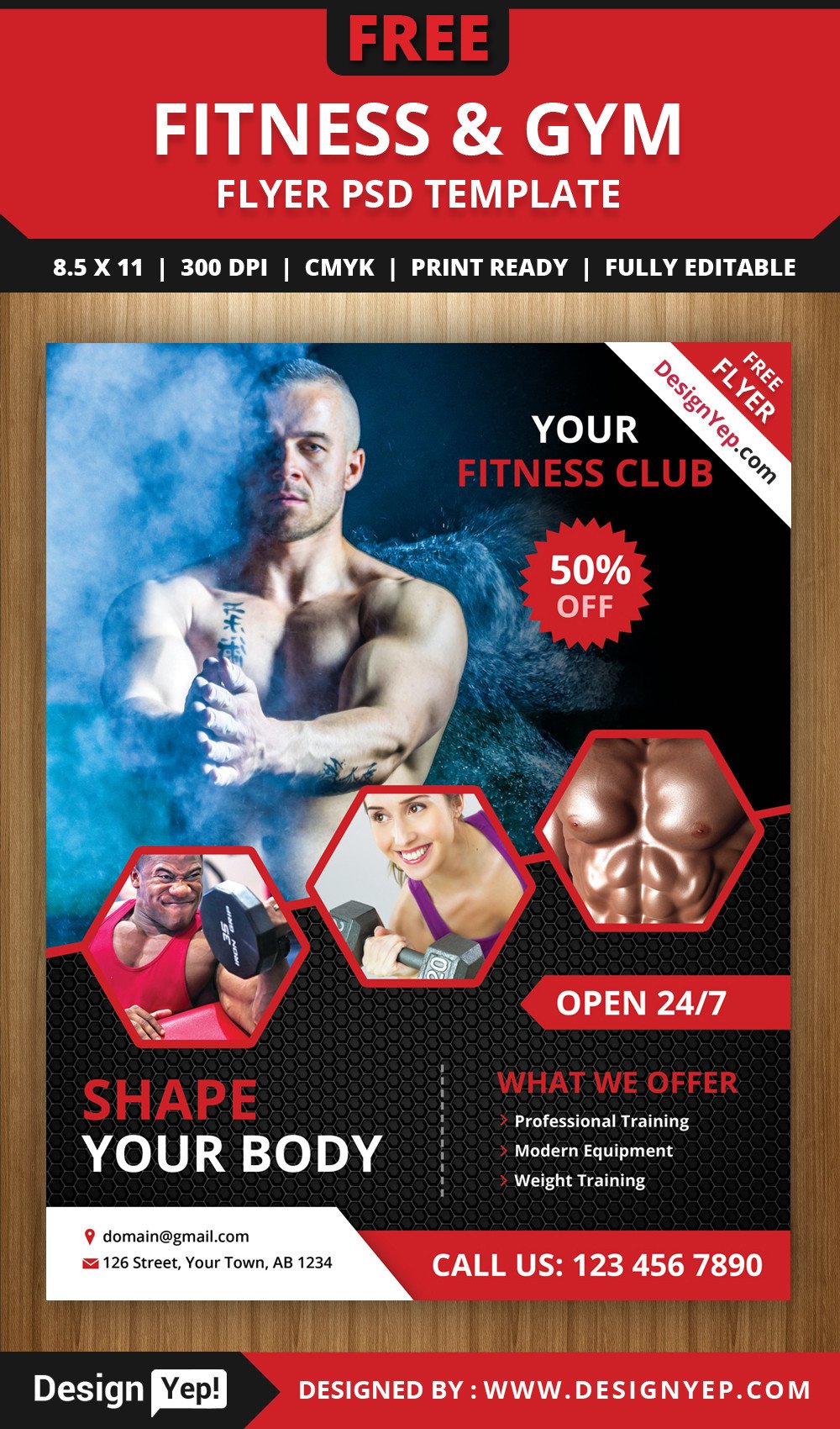 Fitness Flyer Template Free Free Fitness and Gym Flyer Psd Template Designyep
