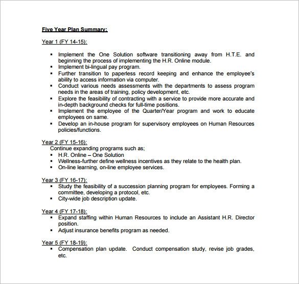 Five Year Plan Template 12 5 Year Plan Templates Pdf Docs
