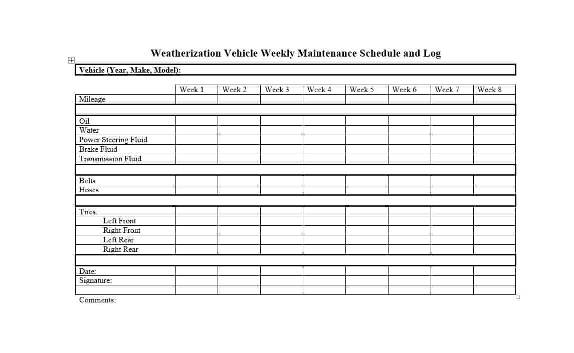 Fleet Vehicle Maintenance Log Template Fleet Maintenance Tracking Spreadsheet Spreadsheet Downloa