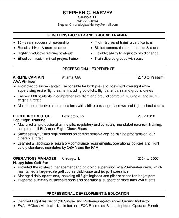Flight attendant Resume Sample Sample Flight attendant Resume 6 Examples In Pdf Word