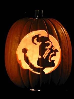 Florida Gator Pumpkin Stencil Carving 9 Best Fsu Halloween Images On Pinterest