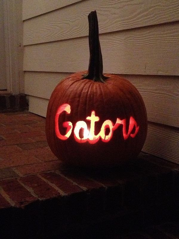 Florida Gator Pumpkin Stencil Carving Florida Gators Carved Pumpkin