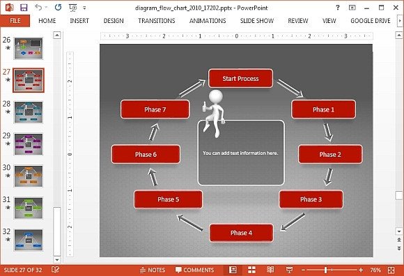 Flow Chart Template Powerpoint Free Animated Flow Chart Diagram Powerpoint Template