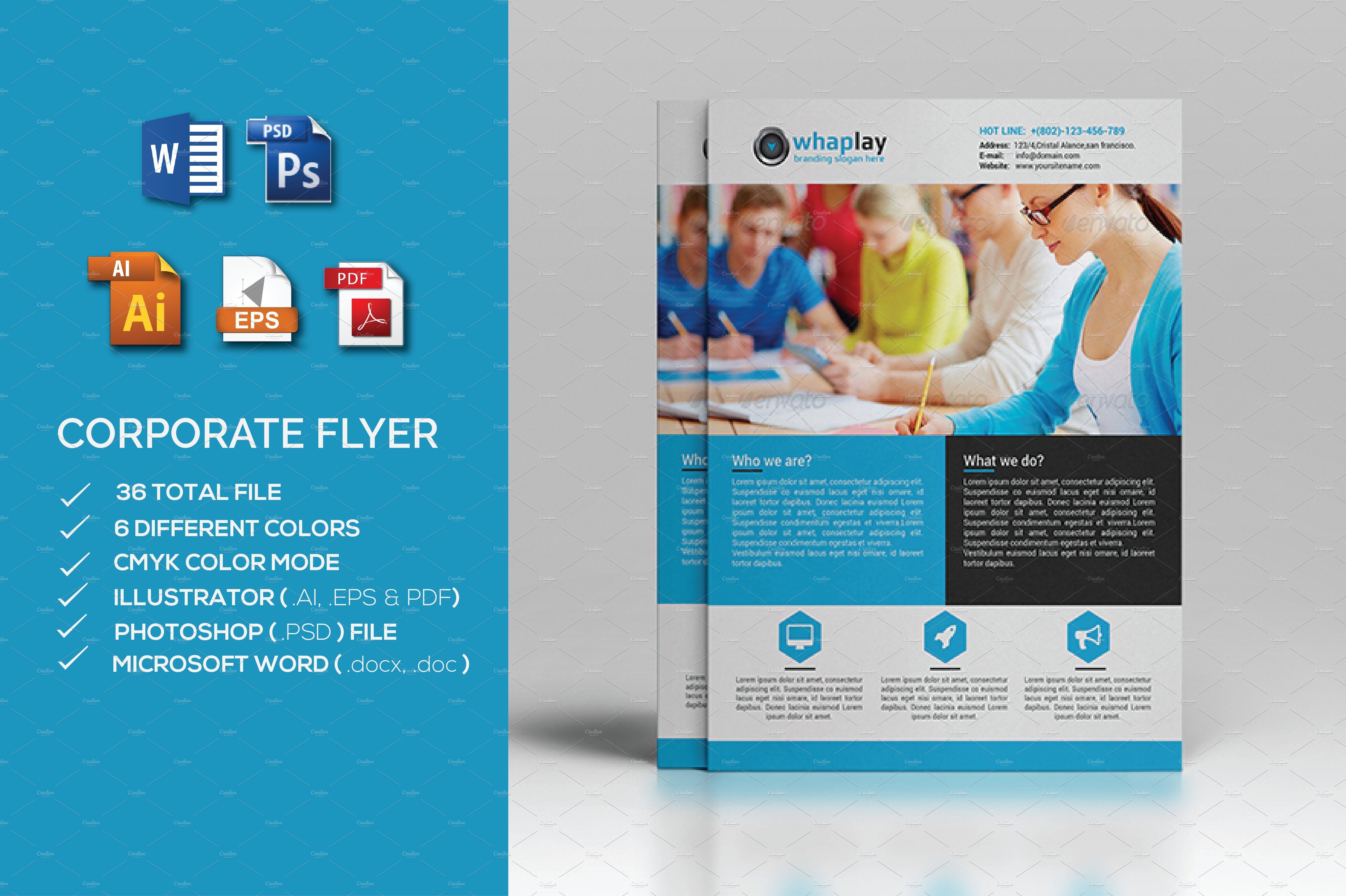 Flyers Templates Free Word Corporate Flyer Ms Word Flyer Templates Creative Market