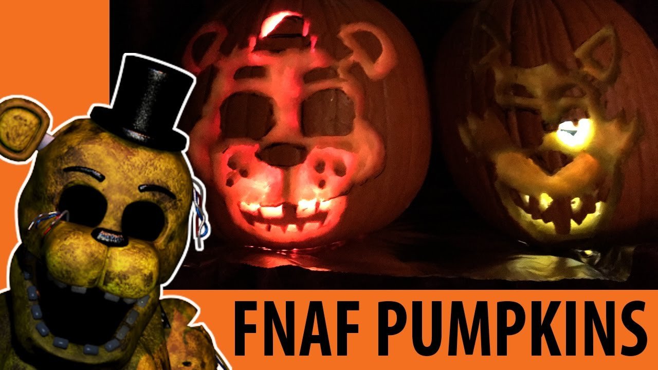 Fnaf Foxy Pumpkin Stencil Fnaf Pumpkins for Halloween Scary Jack O Lanterns