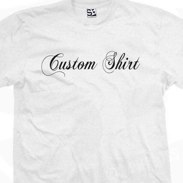 Fonts for T Shirts Custom Fancy Script Font T Shirt