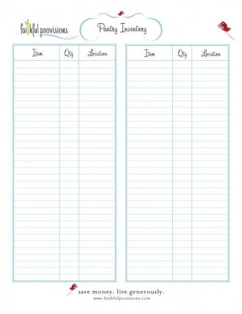 Food Inventory Sheet Printable Best 25 Pantry Inventory Ideas On Pinterest